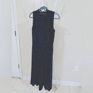 Donna Karan polka dot midi dress
